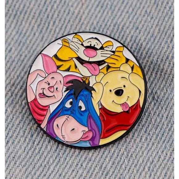 Other - Winnie The Pooh Fantasy Pin, Kawaii Group Photo Eeyore Piglet Tigger Disney
